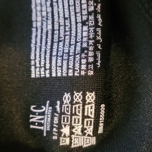 INC International Concepts Leggings Intimates Moto Leg Small Black NEW - Picture 6 of 8